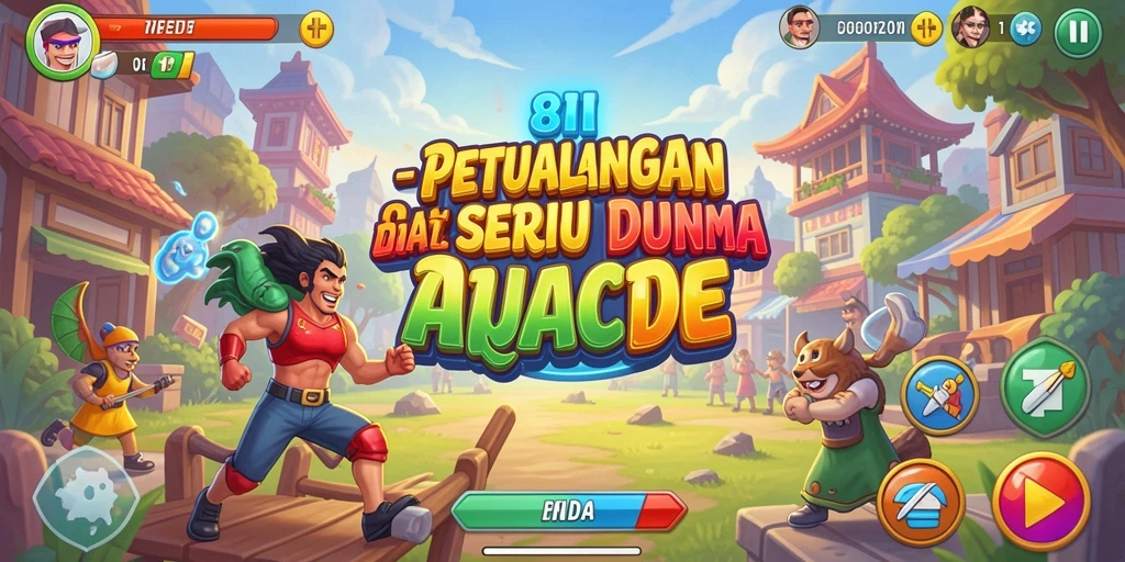 Tangkapan layar utama game 8II dengan aksi gameplay arcade yang menegangkan.