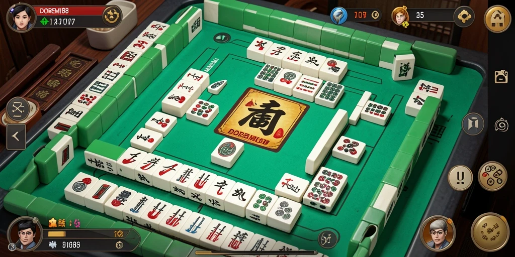 Tampilan gameplay Mahjong yang menarik di DOREMI88.