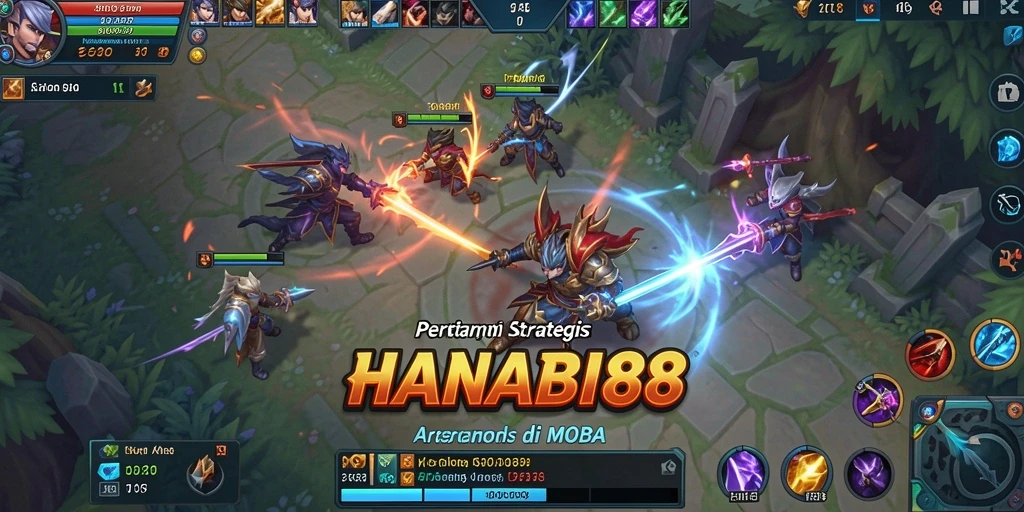 Gameplay MOBA yang seru dan penuh aksi dari HANABI88.