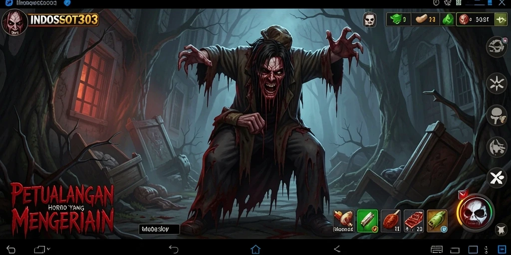 Tampilan gameplay mencekam di dunia <strong>INDOSLOT303</strong>.
