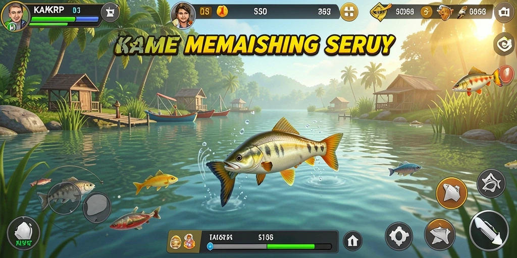 Screenshot KAKRP menampilkan gameplay memancing yang seru dan mengasyikkan.