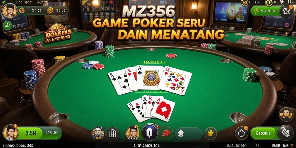 Tampilan gameplay seru di MZ356, siap untuk tantangan poker!