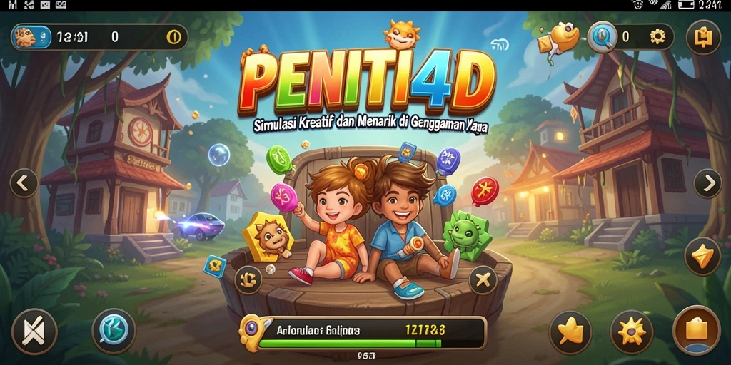 Tampilan permainan PENITI4D yang penuh warna dan interaktif.