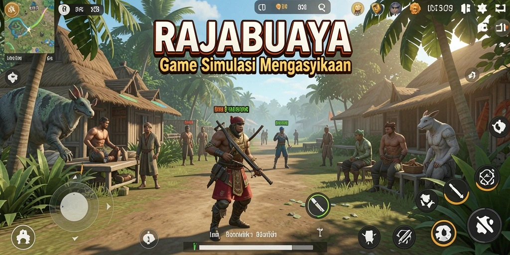 Tangkapan layar dari gameplay RAJABUAYA yang menampilkan interaksi karakter.
