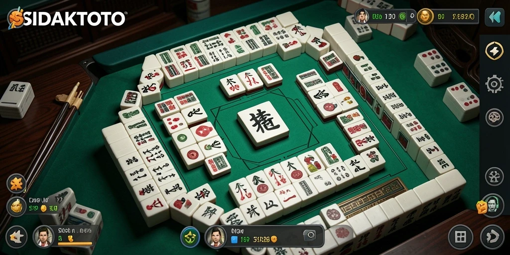 Tampilan menarik gameplay Mahjong di SIDAKTOTO.