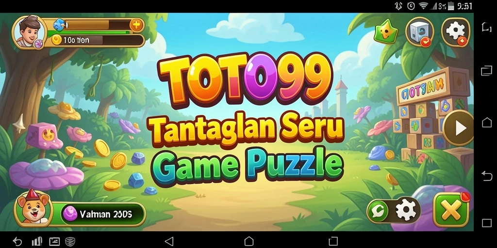Screenshot gameplay TOTO99 yang menampilkan tantangan puzzle seru.